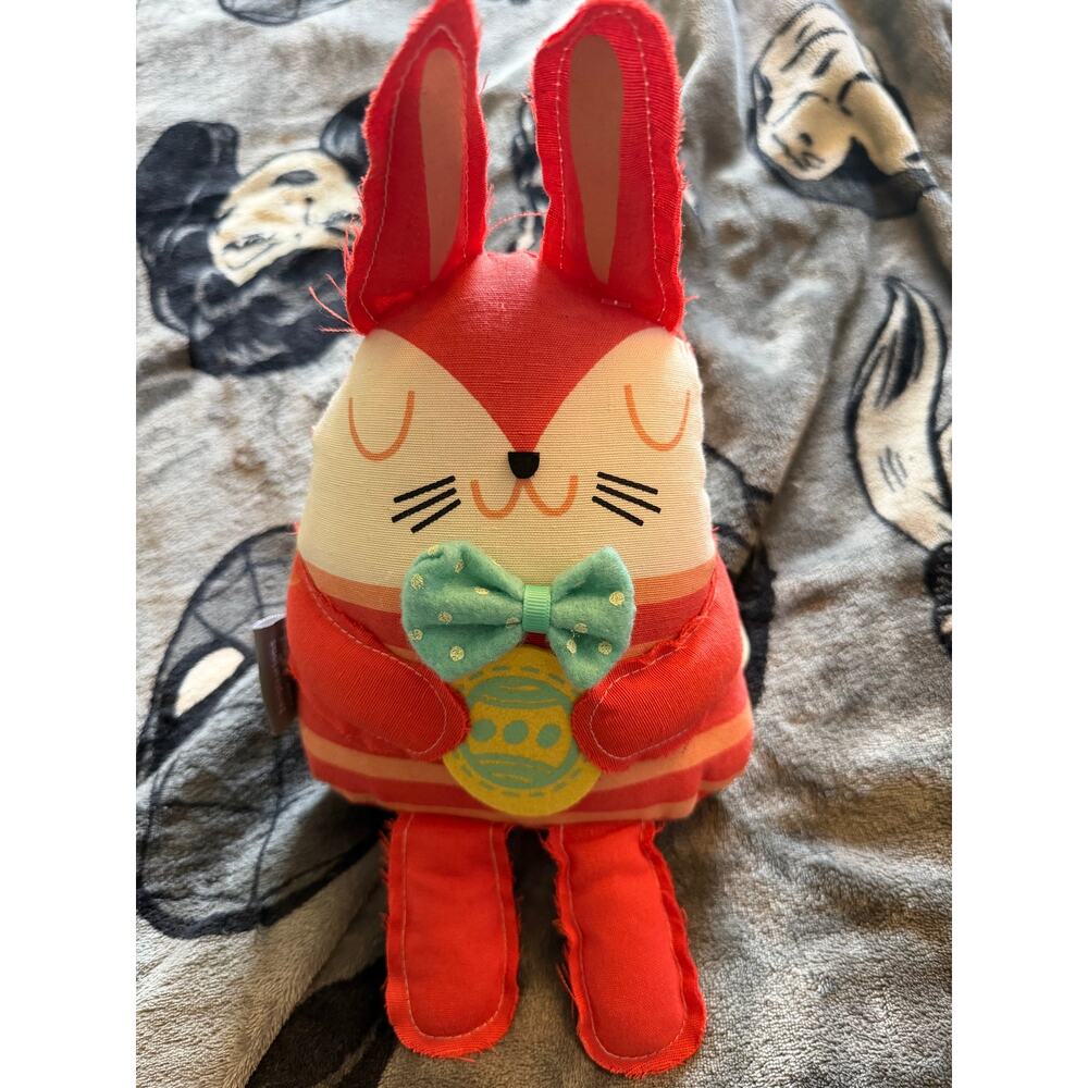 Vintage Hallmark Inspirations Bunny Rabbit Plush Stuffed Animal Red Ears